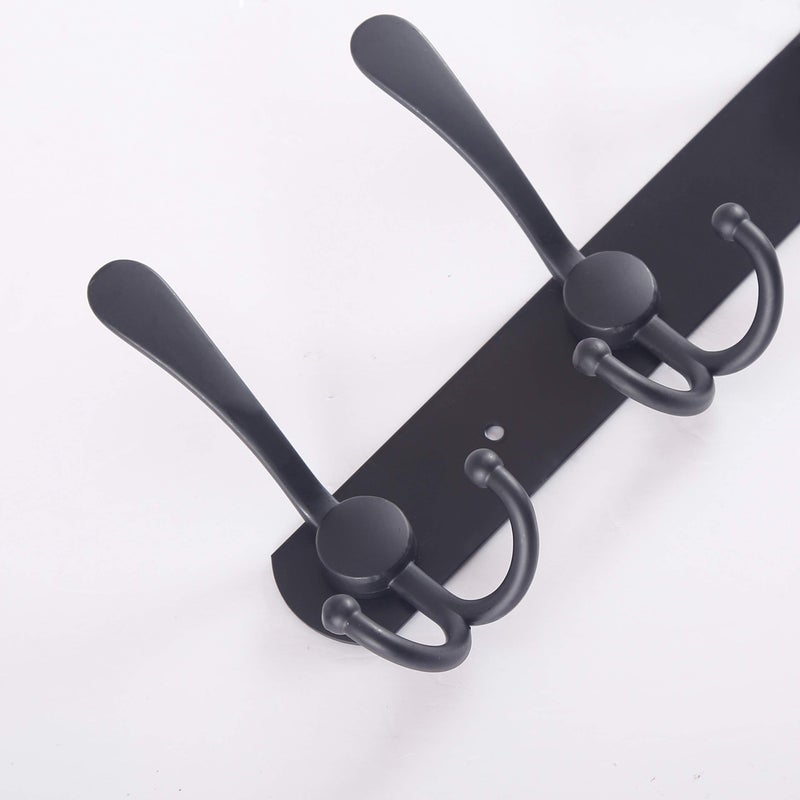 WEBI Coat Rack Wall Mount,37 5/8" Long,10 Hooks,Coat Hooks Wall Mounted,16" Hole to Hole,Coat Hanger Wall,Tri Hooks for Hanging Coats,Clothes,Jacket,Hats,White - Image 4